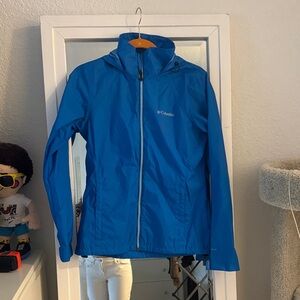Columbia blue rain jacket small